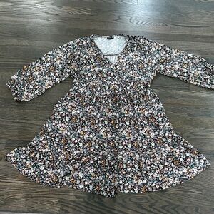 Torrid Floral Midi Dress - Black and Yellow